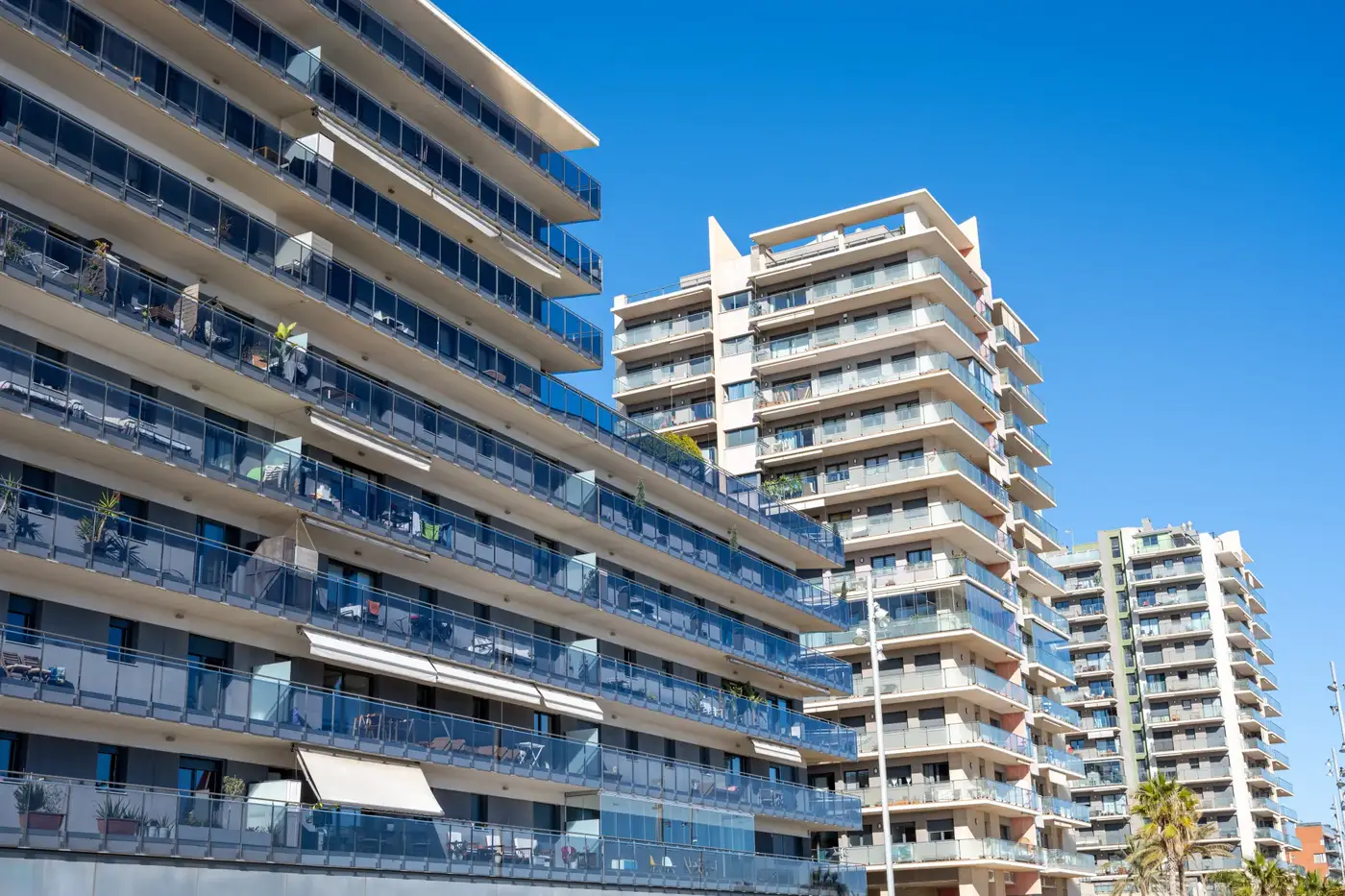 Modern Toronto high-rise waterfront condominium towers requiring complex HVAC service